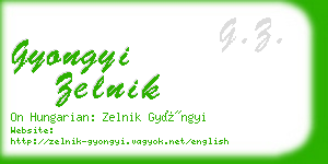 gyongyi zelnik business card